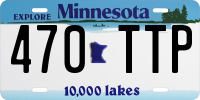 MN license plate 470TTP