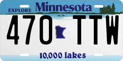 MN license plate 470TTW