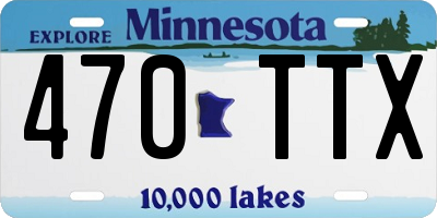 MN license plate 470TTX