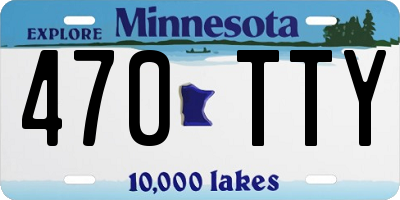 MN license plate 470TTY