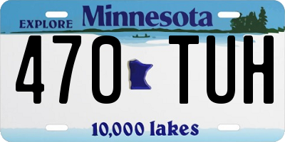 MN license plate 470TUH