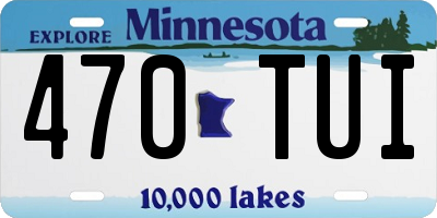 MN license plate 470TUI