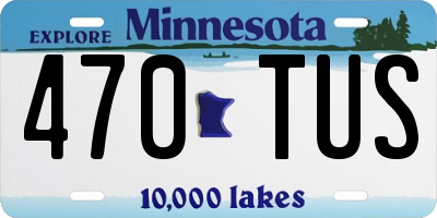 MN license plate 470TUS
