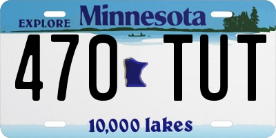 MN license plate 470TUT
