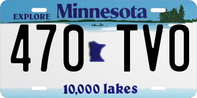 MN license plate 470TVO