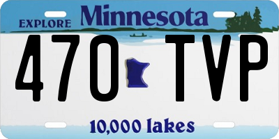 MN license plate 470TVP
