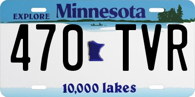 MN license plate 470TVR