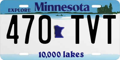 MN license plate 470TVT