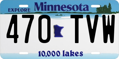 MN license plate 470TVW