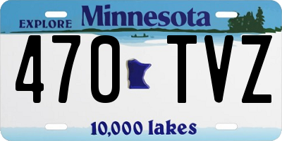 MN license plate 470TVZ