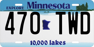 MN license plate 470TWD