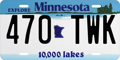 MN license plate 470TWK