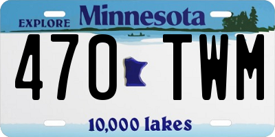 MN license plate 470TWM