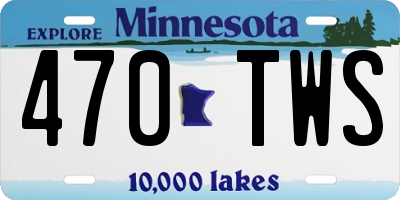 MN license plate 470TWS