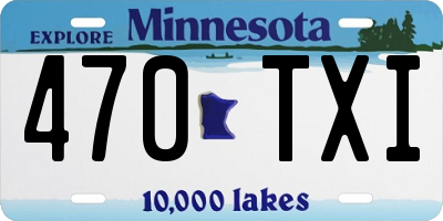 MN license plate 470TXI