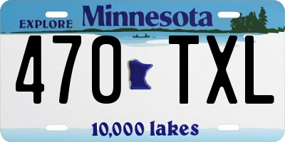 MN license plate 470TXL
