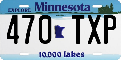MN license plate 470TXP
