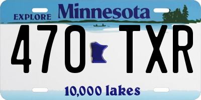 MN license plate 470TXR
