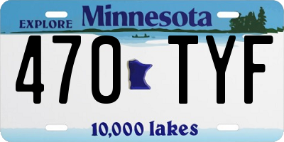 MN license plate 470TYF