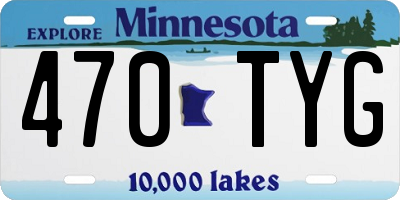 MN license plate 470TYG