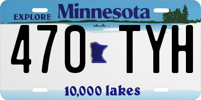 MN license plate 470TYH