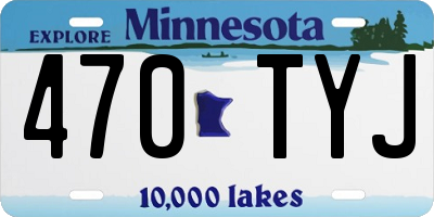 MN license plate 470TYJ