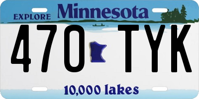 MN license plate 470TYK