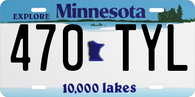 MN license plate 470TYL