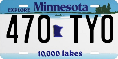 MN license plate 470TYO