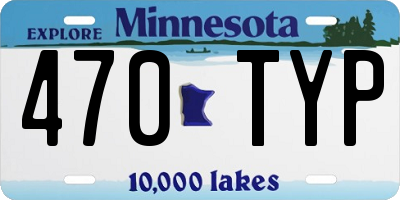 MN license plate 470TYP