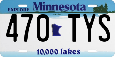 MN license plate 470TYS