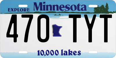MN license plate 470TYT