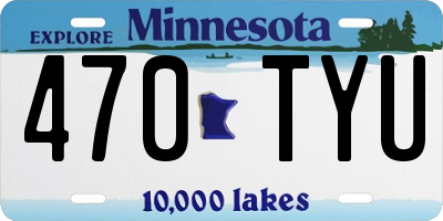 MN license plate 470TYU