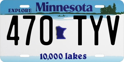 MN license plate 470TYV