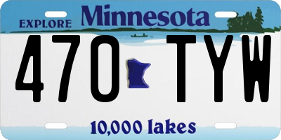 MN license plate 470TYW