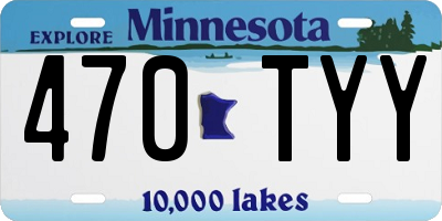 MN license plate 470TYY