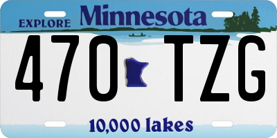 MN license plate 470TZG