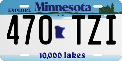 MN license plate 470TZI