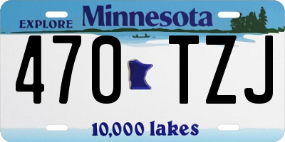 MN license plate 470TZJ