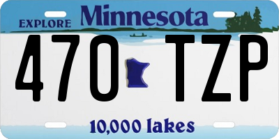 MN license plate 470TZP