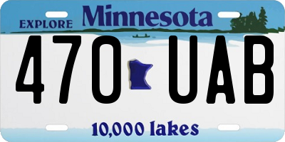MN license plate 470UAB