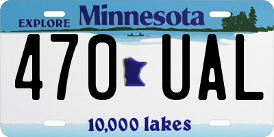 MN license plate 470UAL