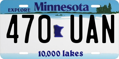 MN license plate 470UAN