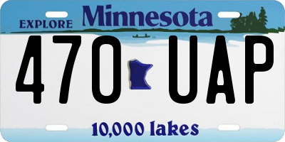 MN license plate 470UAP