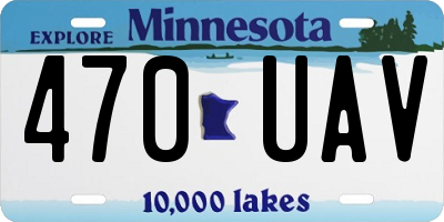 MN license plate 470UAV