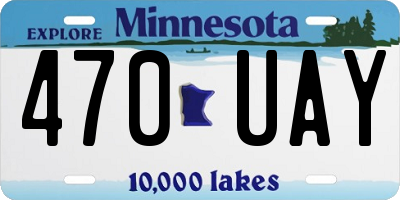 MN license plate 470UAY