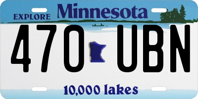 MN license plate 470UBN