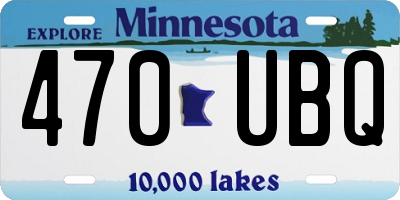 MN license plate 470UBQ