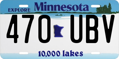 MN license plate 470UBV