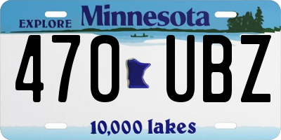 MN license plate 470UBZ